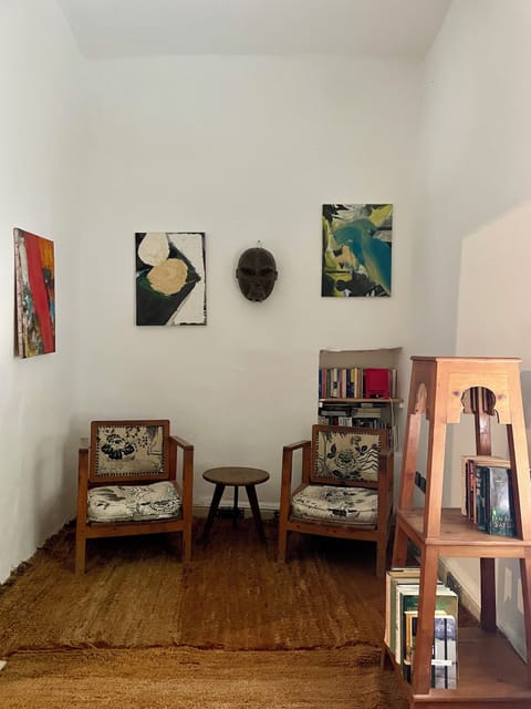 Lovely library in the salon