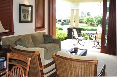 Spacious Living Area opens all the way up with the pocket doors. Who needs A/C!