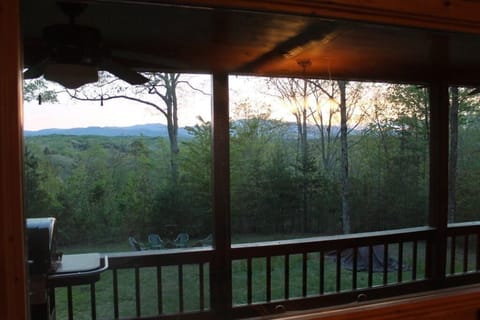 Mountain View from kitchen picture window and back porch