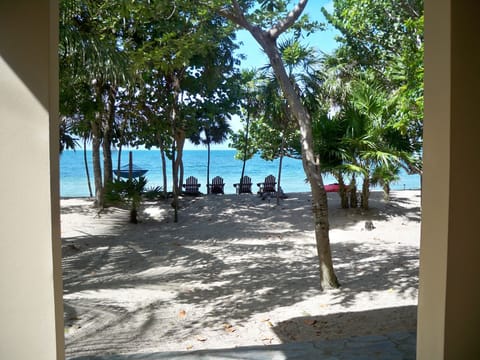 Beach view from the covered patio - 25 steps to the water!