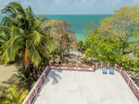 Aerial view of the rooftop and beachfront!