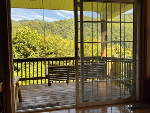 8' Door is awesome for viewing the mountains from the sofa.