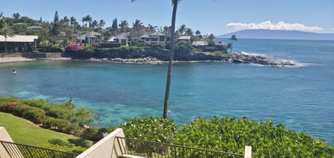 View of Honokeanu Cove from our balcony