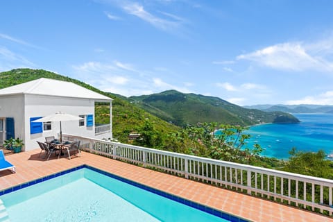 View of Makere Cottage overlooking Sage Mountain and Cane Garden Bay.