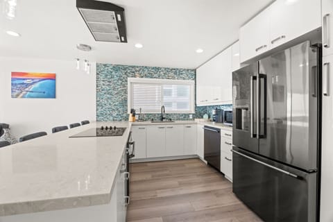 Custom European Kitchen w/all new Black Appliances, sink, stove, oven & more