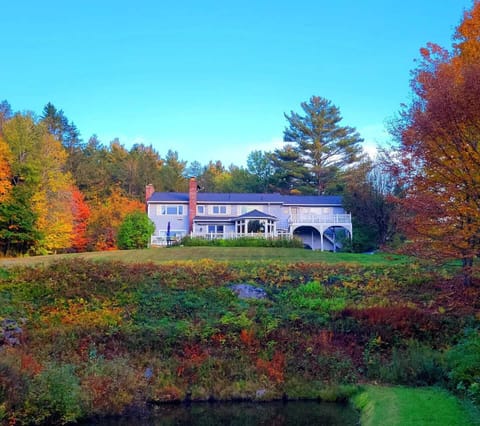 View of house from the pond 