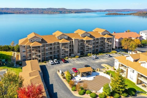 Aerial view of the condo complex.