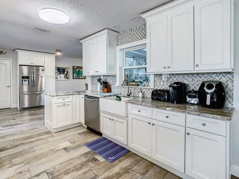 View of back of kitchen.