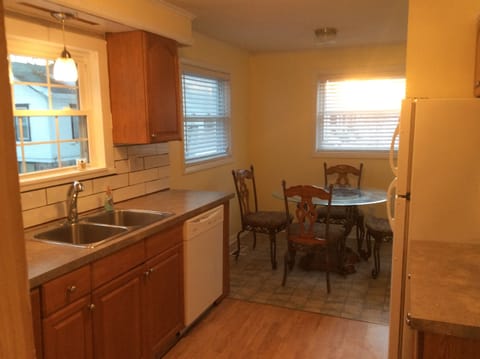 Kitchen/eat in kitchen where you can enjoy meals ordered out and prepared in