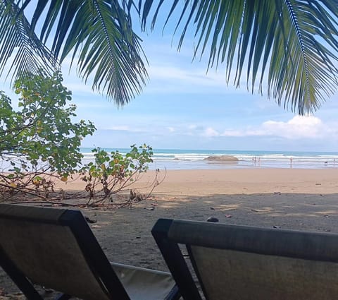 These chairs are reserved for you! 20 steps from the cottage. THATS  BEACHFRONT