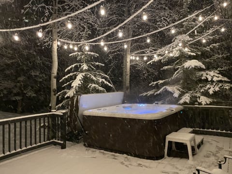 Time to relax after hitting the slopes in your private HotSprings tub~ seats 7