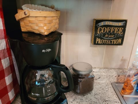 Coffee & coffee pot provided.