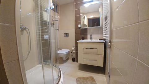 Junior Double Room Single Use, Balcony, Overwater | Bathroom | Shower, free toiletries, towels, shampoo
