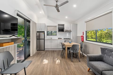 Superior 2 Bedroom Cabin - Not Pet Friendly | Private kitchen | Fridge, microwave, stovetop, electric kettle