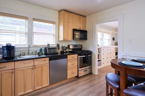 Fully equipped kitchen with every thing one needs to cook gourmet dinner.