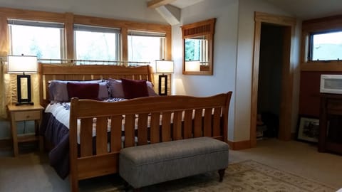 King Bed on the South side of the room