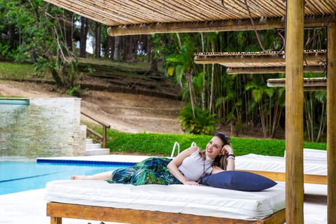 Indoor pool, sun loungers