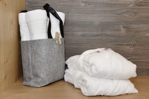 Shower, free toiletries, hair dryer, bathrobes