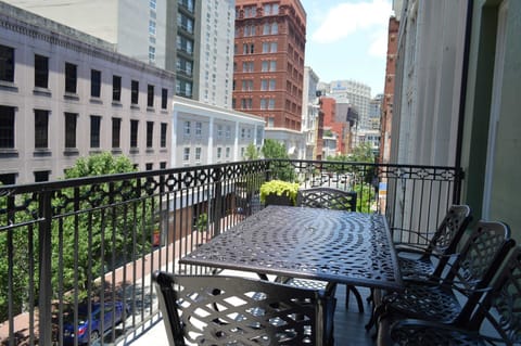 Make your own Front PAge News from this Gallery size Balcony overlooking Camp Street, towards Canal and the French Quarter