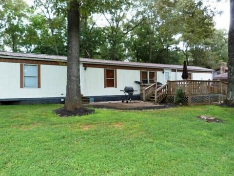 Front with large deck
