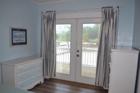 French doors to deck from Master Bedroom