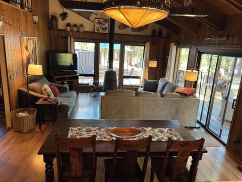 Open concept living and dining room