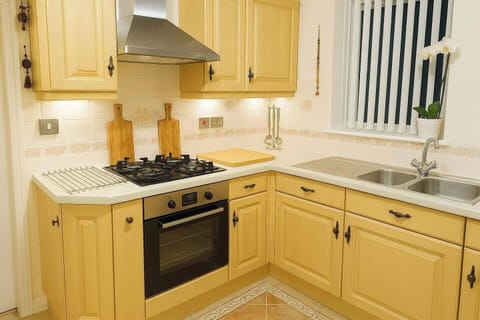 Bright well-equipped kitchen,