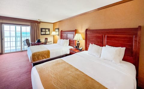 Deluxe Room, 2 Queen Beds, Balcony, Lake View | Premium bedding, desk, soundproofing, iron/ironing board
