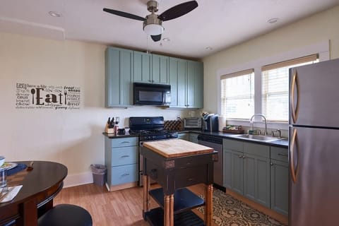 Large eat-in kitchen with everything one needs to cook a gourmet meal.  