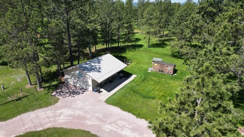 Drive Thru parking by the cabin.  Black Hills National Forest for your back yard
