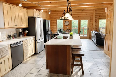 Another view of the expansive kitchen! And the two refrigerators!