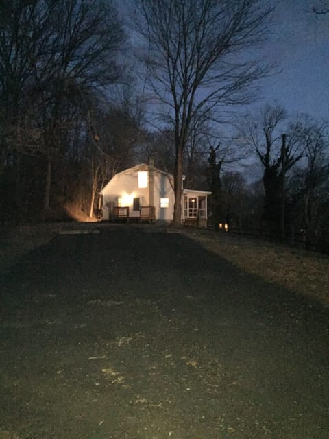 Late Fall Evening Relaxing on Front Porch...Across Maury River, Lights of VMI 
