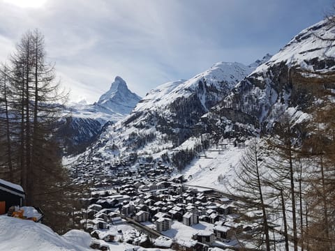 < 5 minutes on foot from train station, ski bus, supermarkets, restaurants, bars