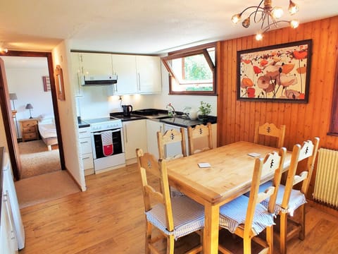 Dining area and kitchen