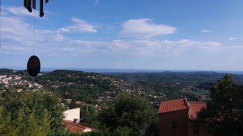 View of sea and mountains