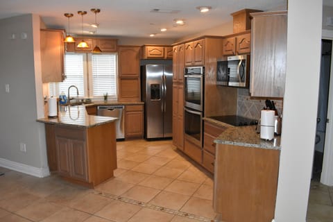 Kitchen with all new commercial appliances