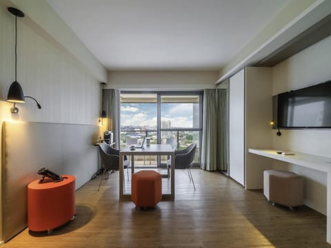In-room safe, desk, laptop workspace, blackout drapes