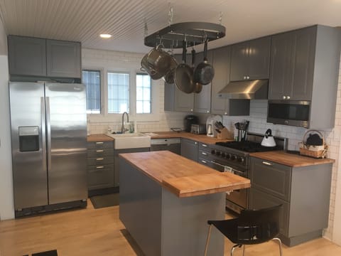Newly remodeled kitchen with Viking stove
