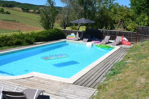 Relax around the fully enclosed pool with stunning views