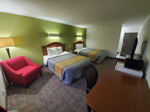 Double Room, 2 Queen Beds, Non Smoking | Desk, laptop workspace, iron/ironing board, free WiFi