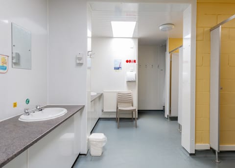 Shared Dormitory, Men only, Shared Bathroom | Bathroom | Shower, toilet paper