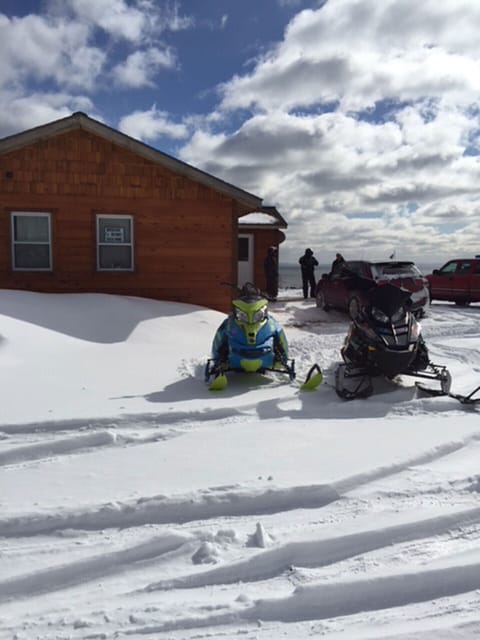 Snowmobiles love it here! 