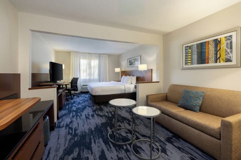 Room, 1 King Bed with Sofa bed | Desk, blackout drapes, iron/ironing board, free cribs/infant beds