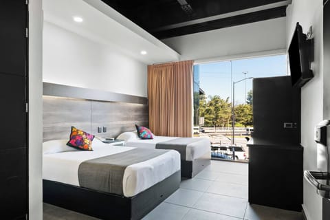 Suite, 2 Double Beds | Hypo-allergenic bedding, desk, iron/ironing board, free WiFi