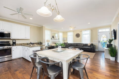 A kitchen so big everyone can come together to share a meal & take in the views