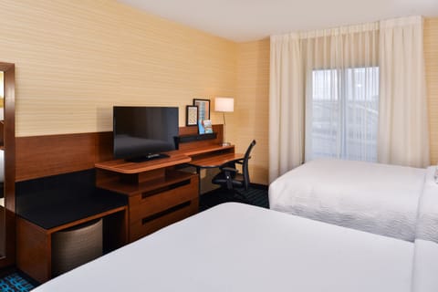 Room, 2 Queen Beds, River View | Premium bedding, in-room safe, desk, blackout drapes