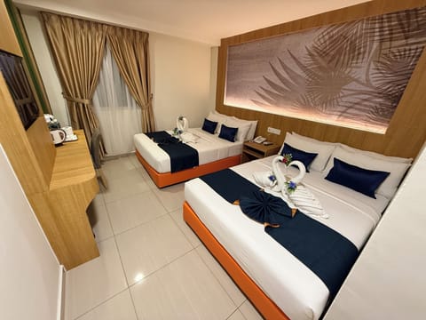 Family Double Room | Select Comfort beds, minibar, desk, laptop workspace