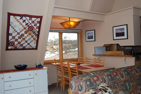 dining area with views of Mt. Meeker