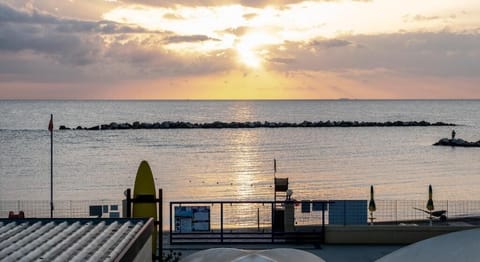On the beach, scuba diving