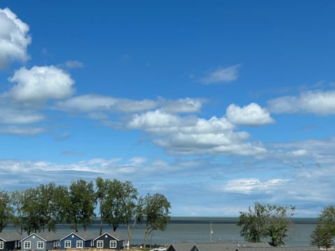 View from balcony overlooking Lake Erie